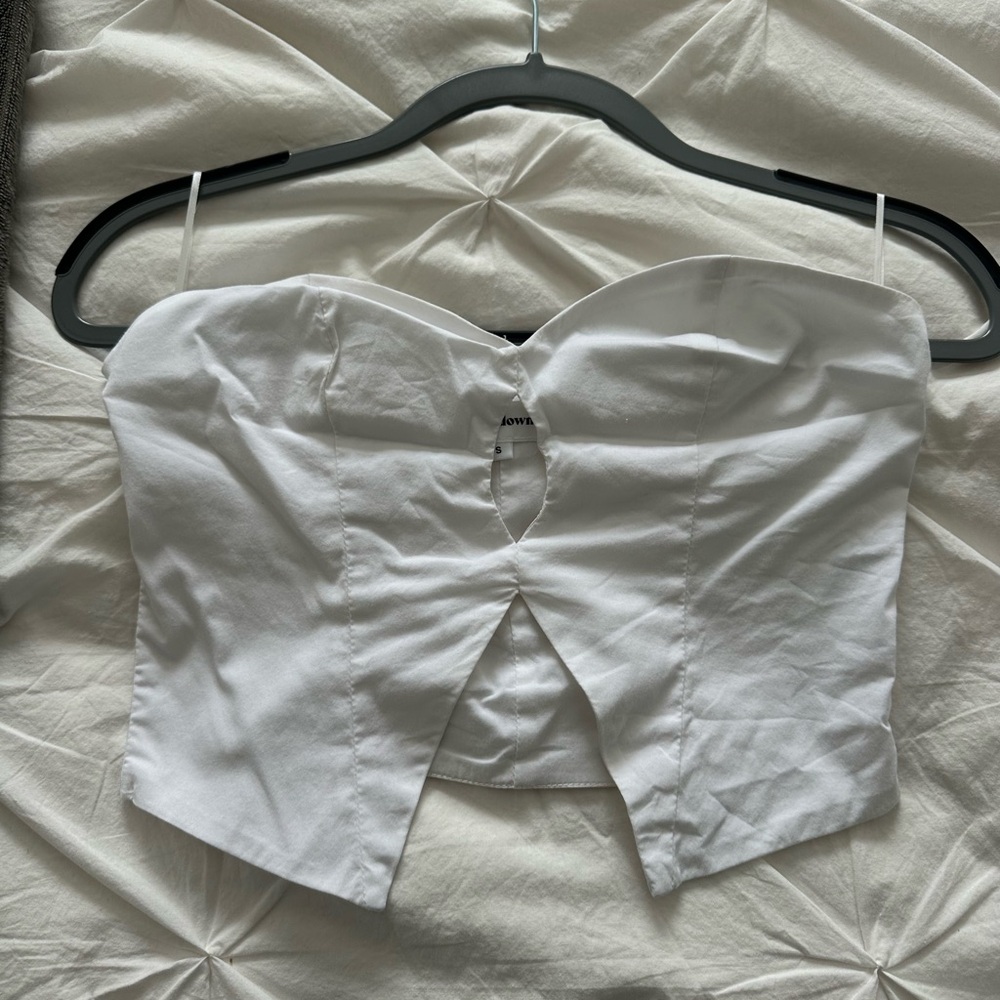 Superdown strapless top with cutout details